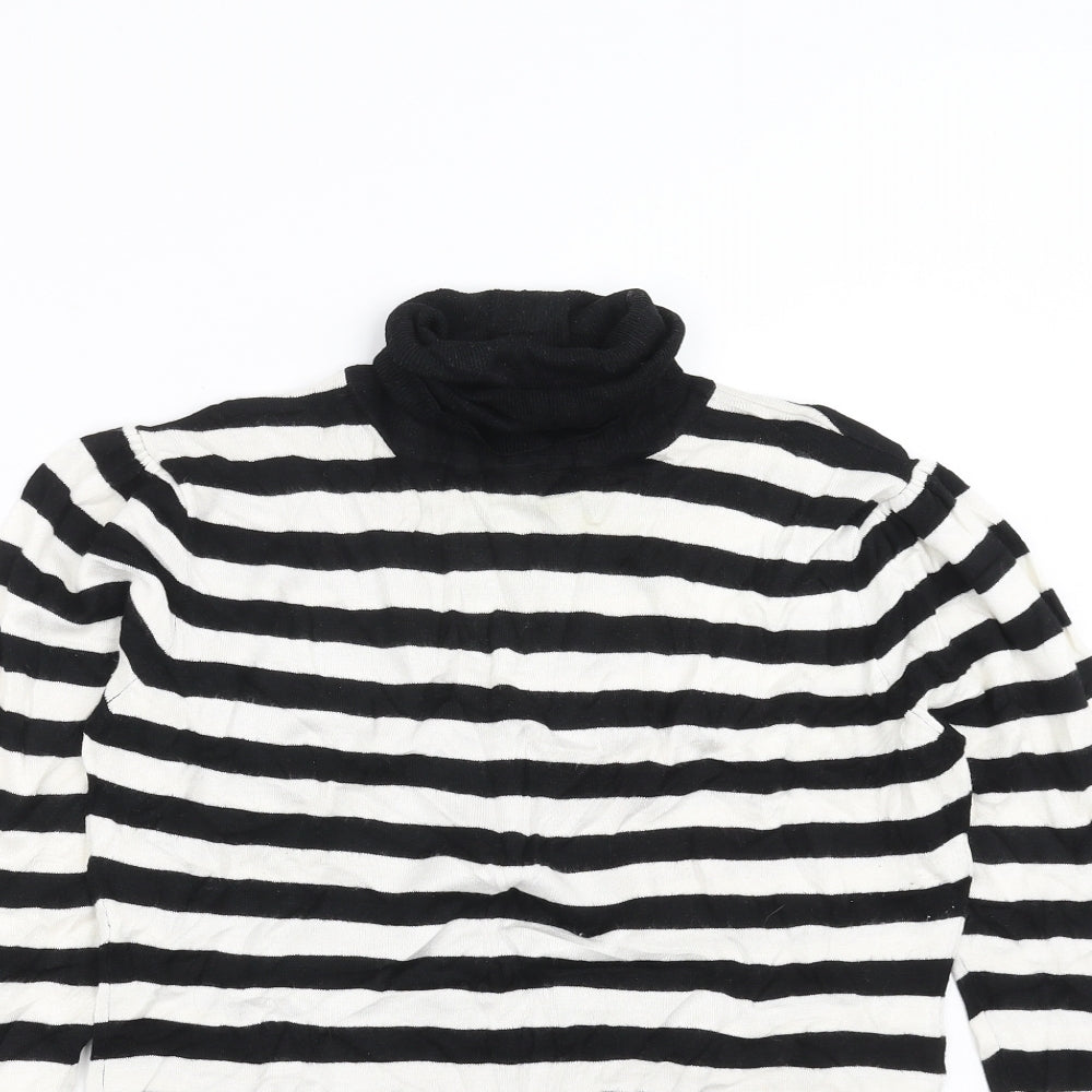 Primark Womens Black Striped Knit Pullover Jumper Size 16