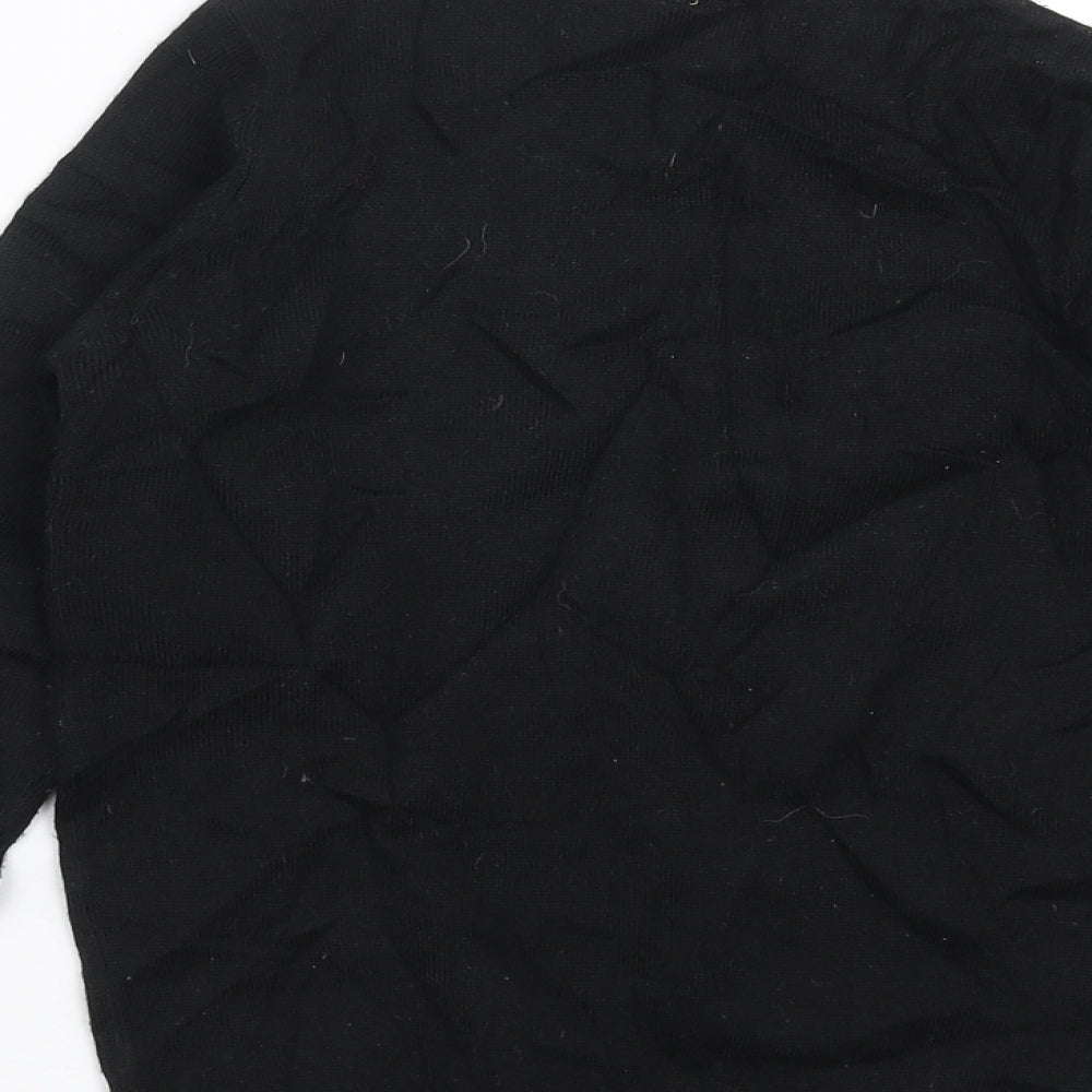 Pepperts! Boys Black  Knit Pullover Jumper Size 6-7 Years  - christmas