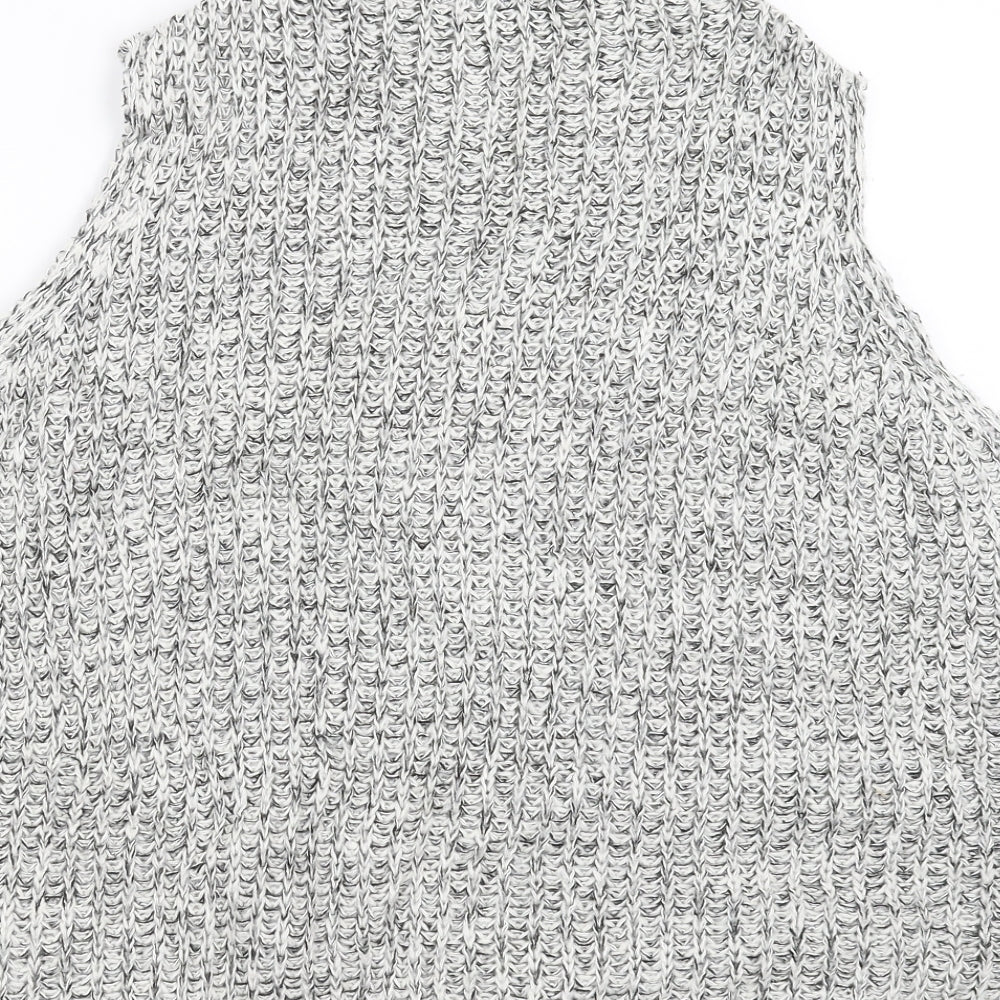 New Look Womens Grey  Knit Pullover Jumper Size S