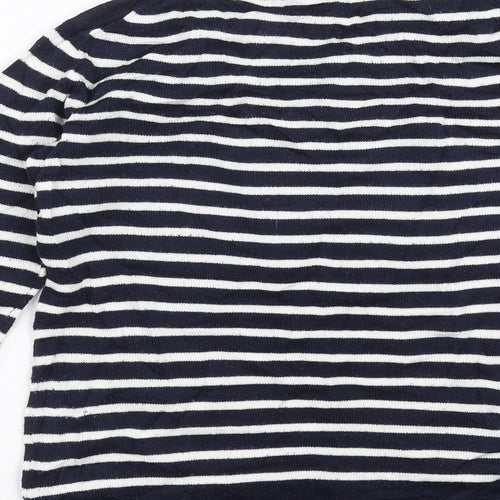 koton Womens Blue Striped Knit Pullover Jumper Size S