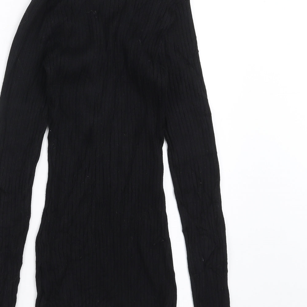 LU NYC Womens Black   Pullover Jumper Size S  - stretch fabric