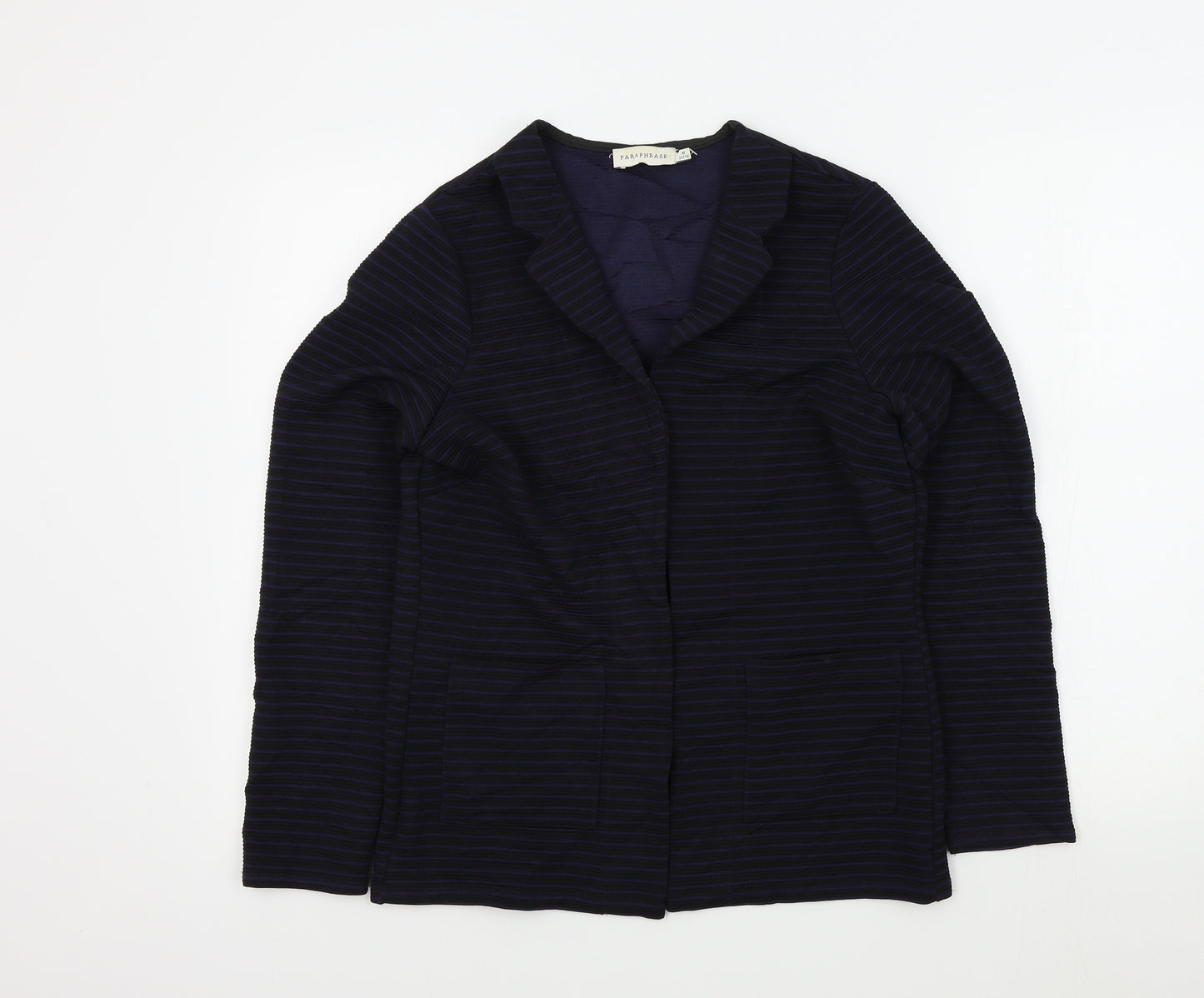 Paraphrase Womens Blue Striped  Jacket  Size 12