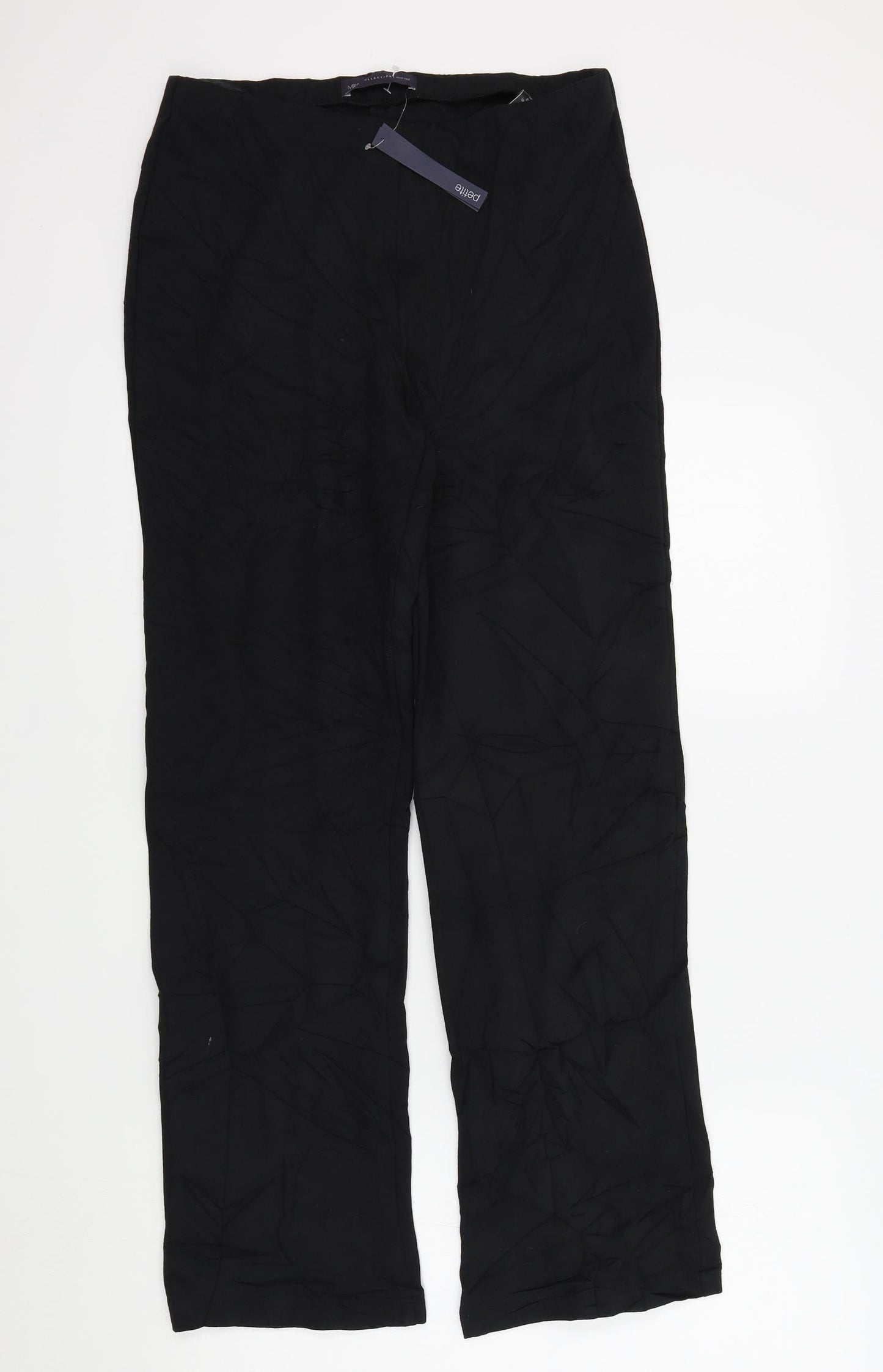 M&S Womens Black   Trousers  Size 10 L29 in