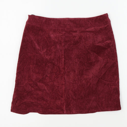 Boohoo Womens Red   A-Line Skirt Size 8