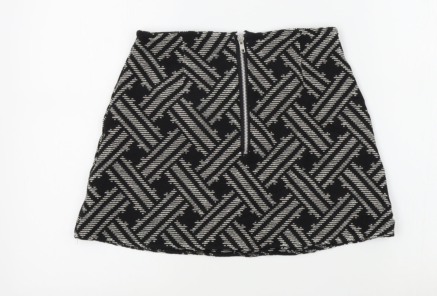 Motel Womens Black Geometric  A-Line  Size XS