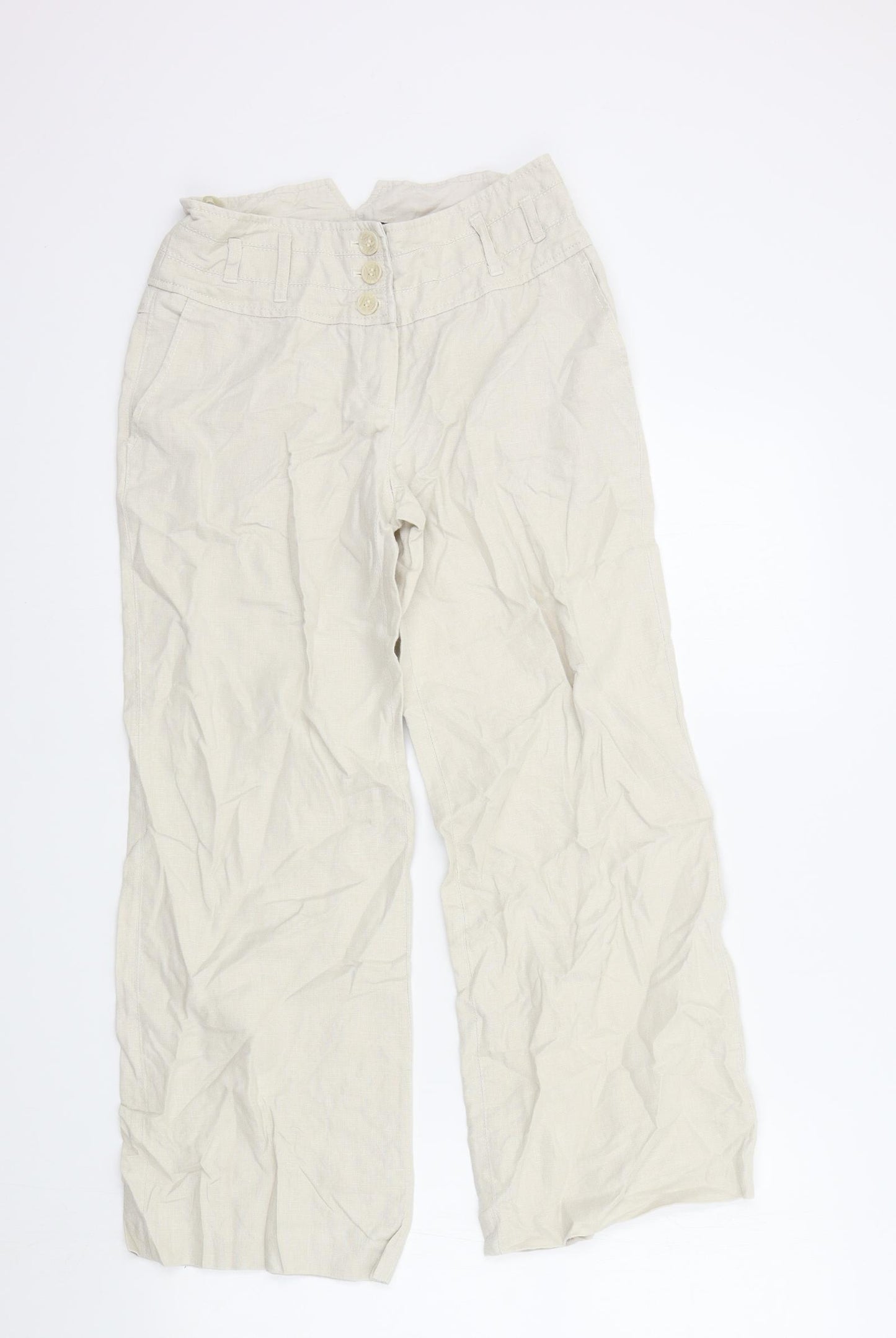 NEXT Womens Beige   Trousers  Size 6 L24 in