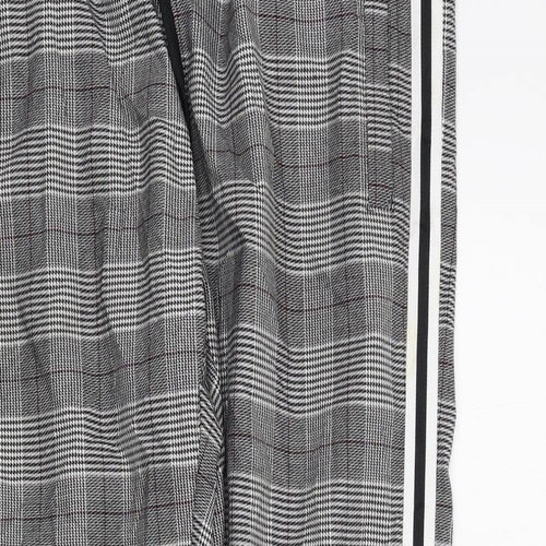 Mauvais Womens Black Check  Trousers  Size L L28 in