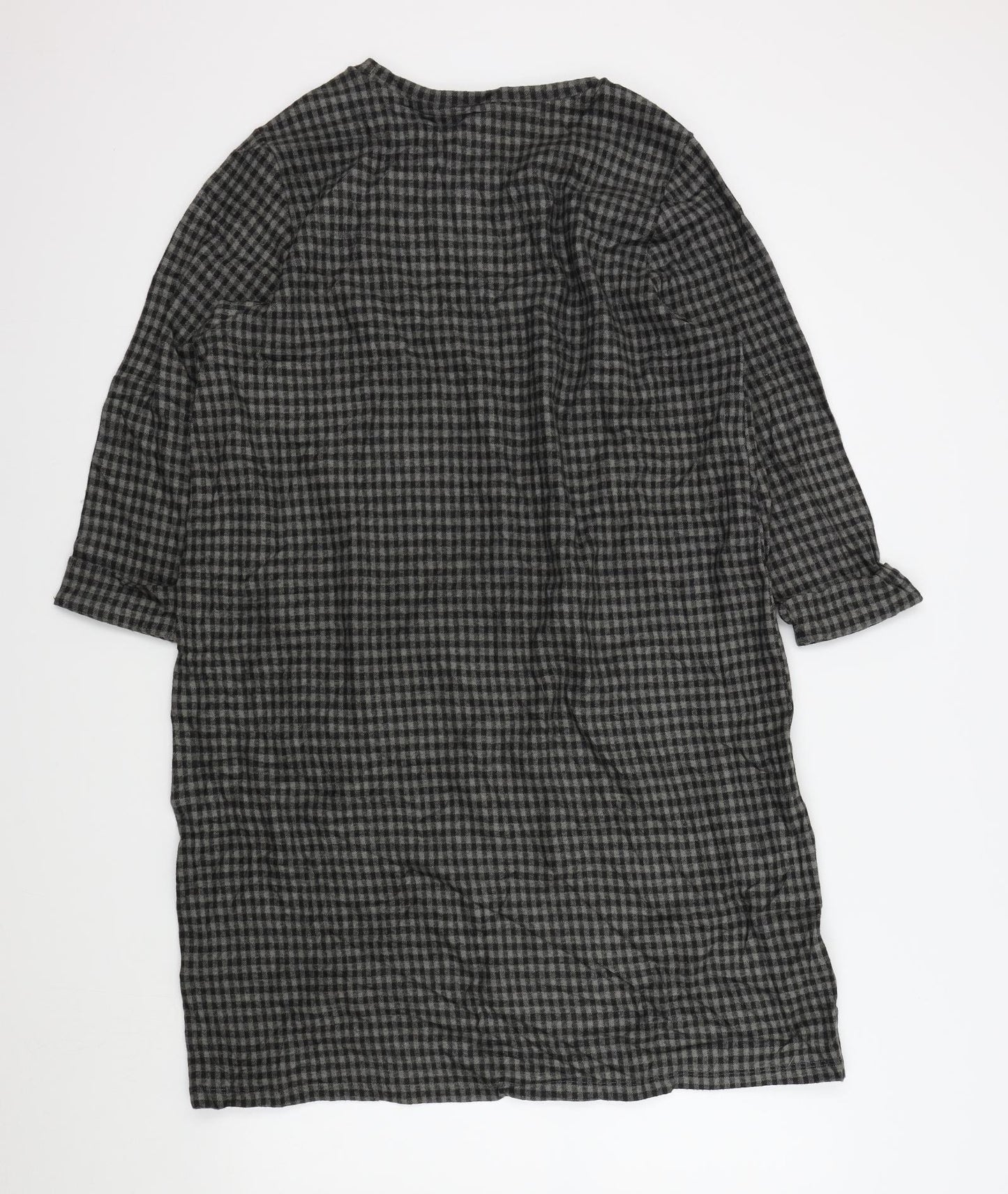 M&S Womens Grey Check  A-Line  Size 20