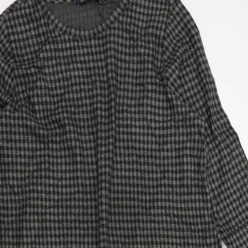 M&S Womens Grey Check  A-Line  Size 20