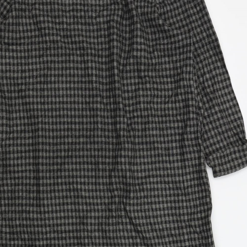 M&S Womens Grey Check  A-Line  Size 20