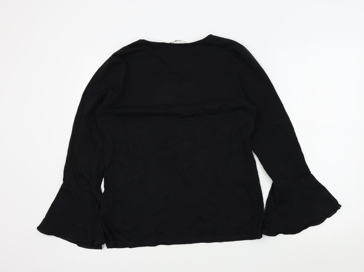 TU Womens Black Colourblock  Basic T-Shirt Size 14