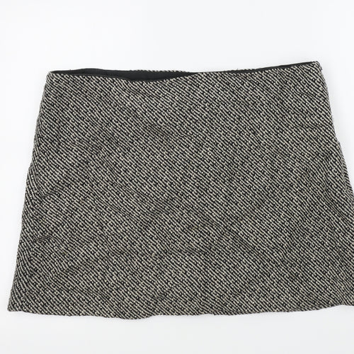 Gap Womens Black Geometric  A-Line Skirt Size 12