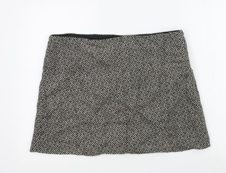 Gap Womens Black Geometric A-Line Skirt Size 12