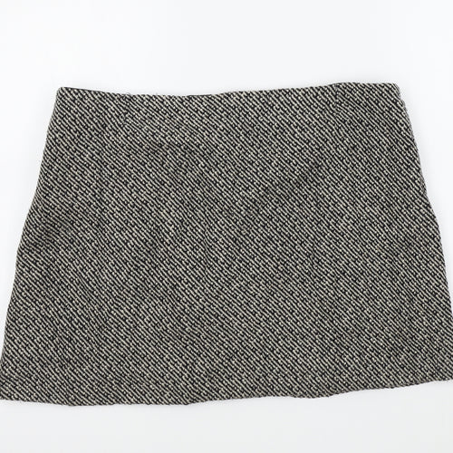 Gap Womens Black Geometric  A-Line Skirt Size 12