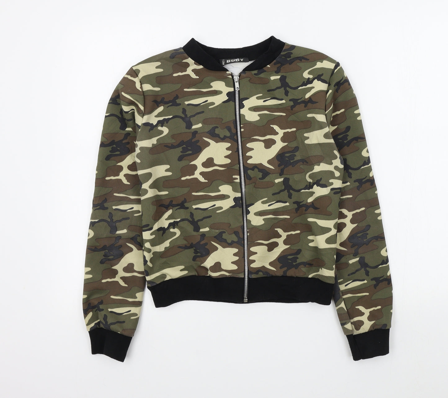 pretty body Girls Green Camouflage  Jacket  Size M