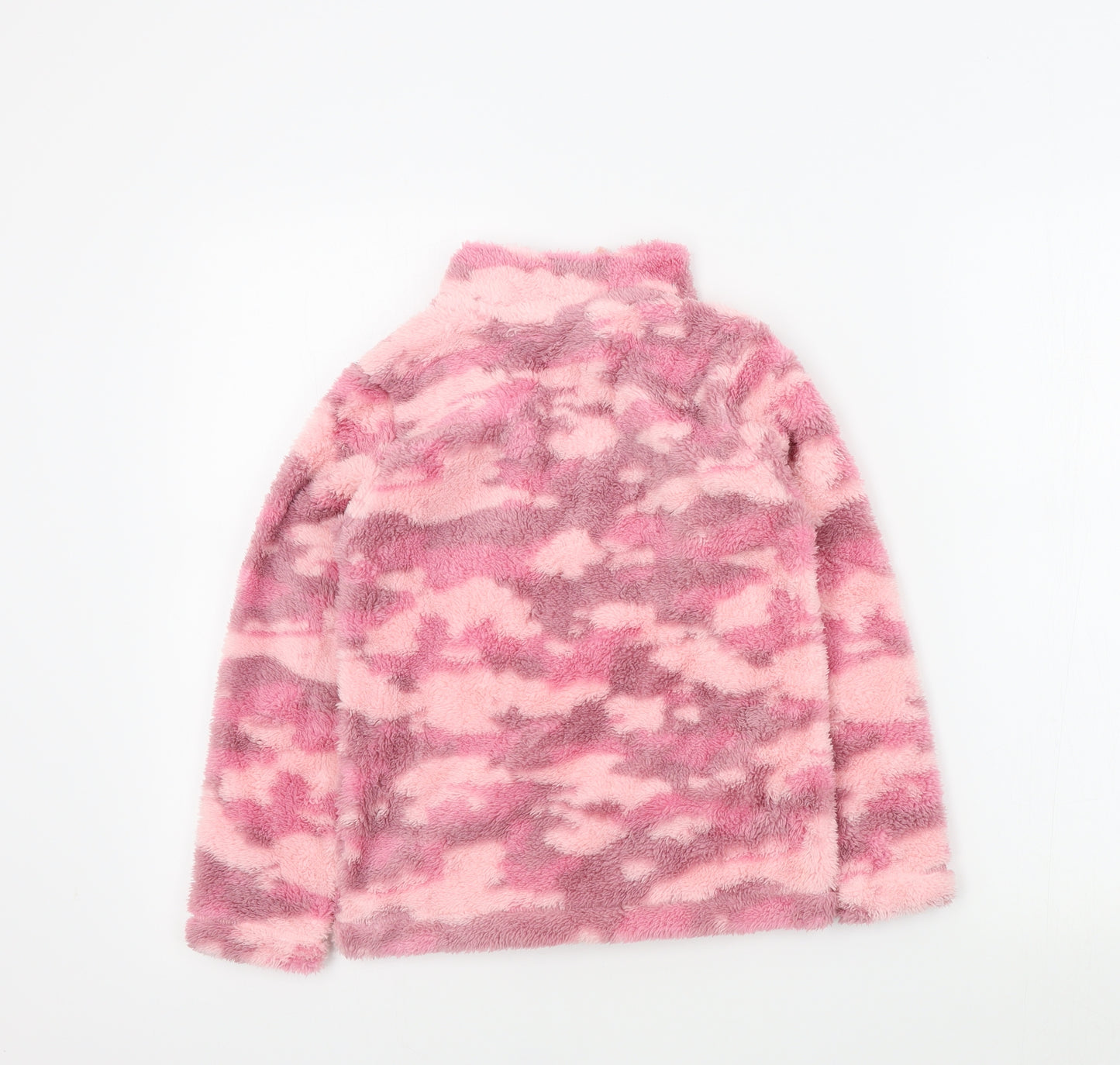 M&Co Girls Pink Camouflage  Pullover Jumper Size 7-8 Years
