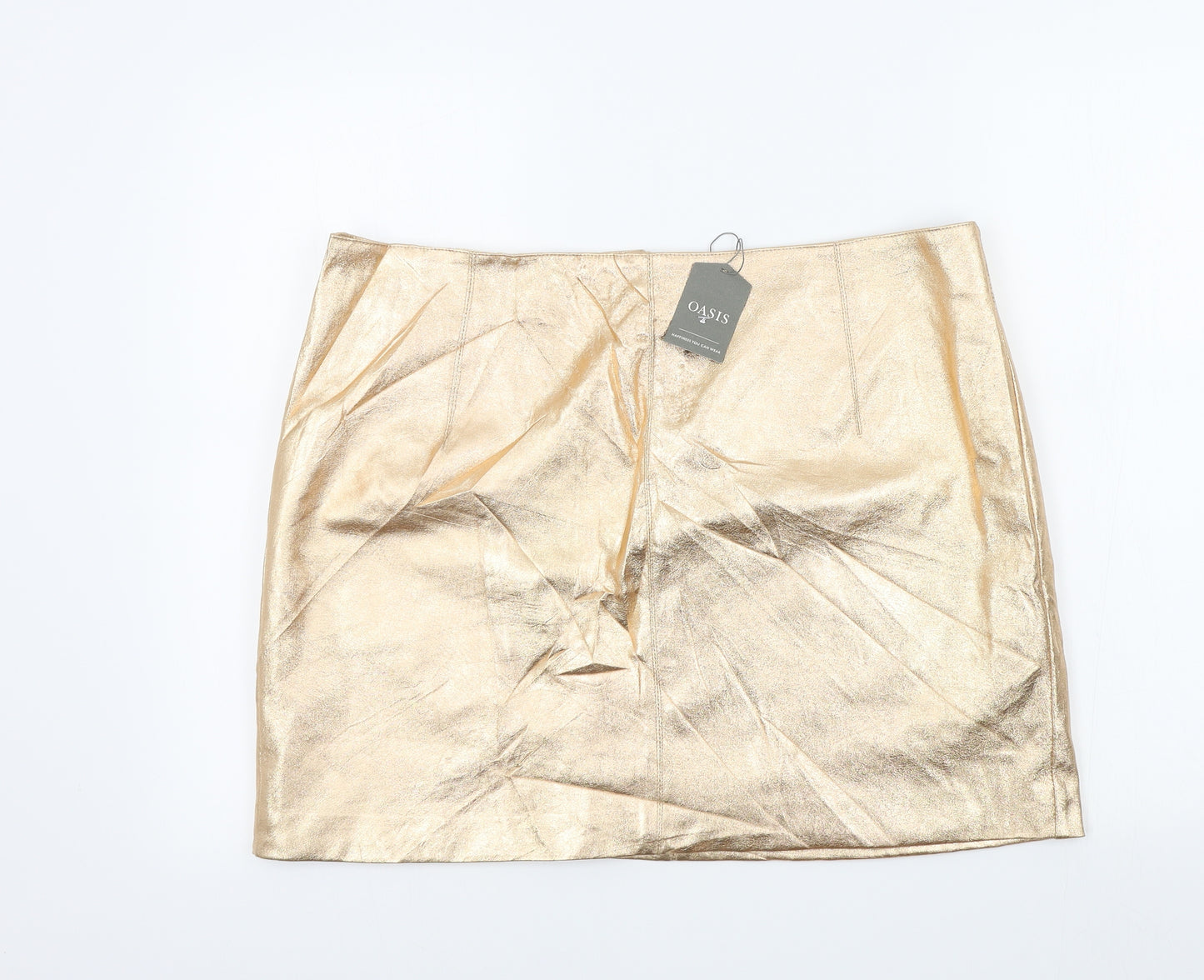 Oasis Womens Gold   A-Line Skirt Size 18