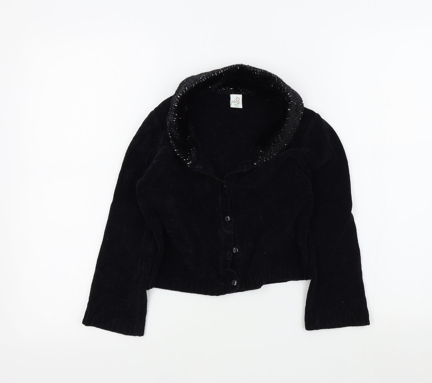Adams Girls Black Colourblock  Cardigan Jumper Size 8 Years