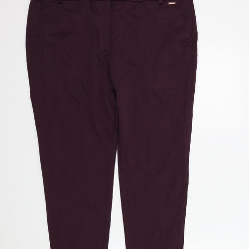 M&S Womens Purple   Trousers  Size 18 L23 in