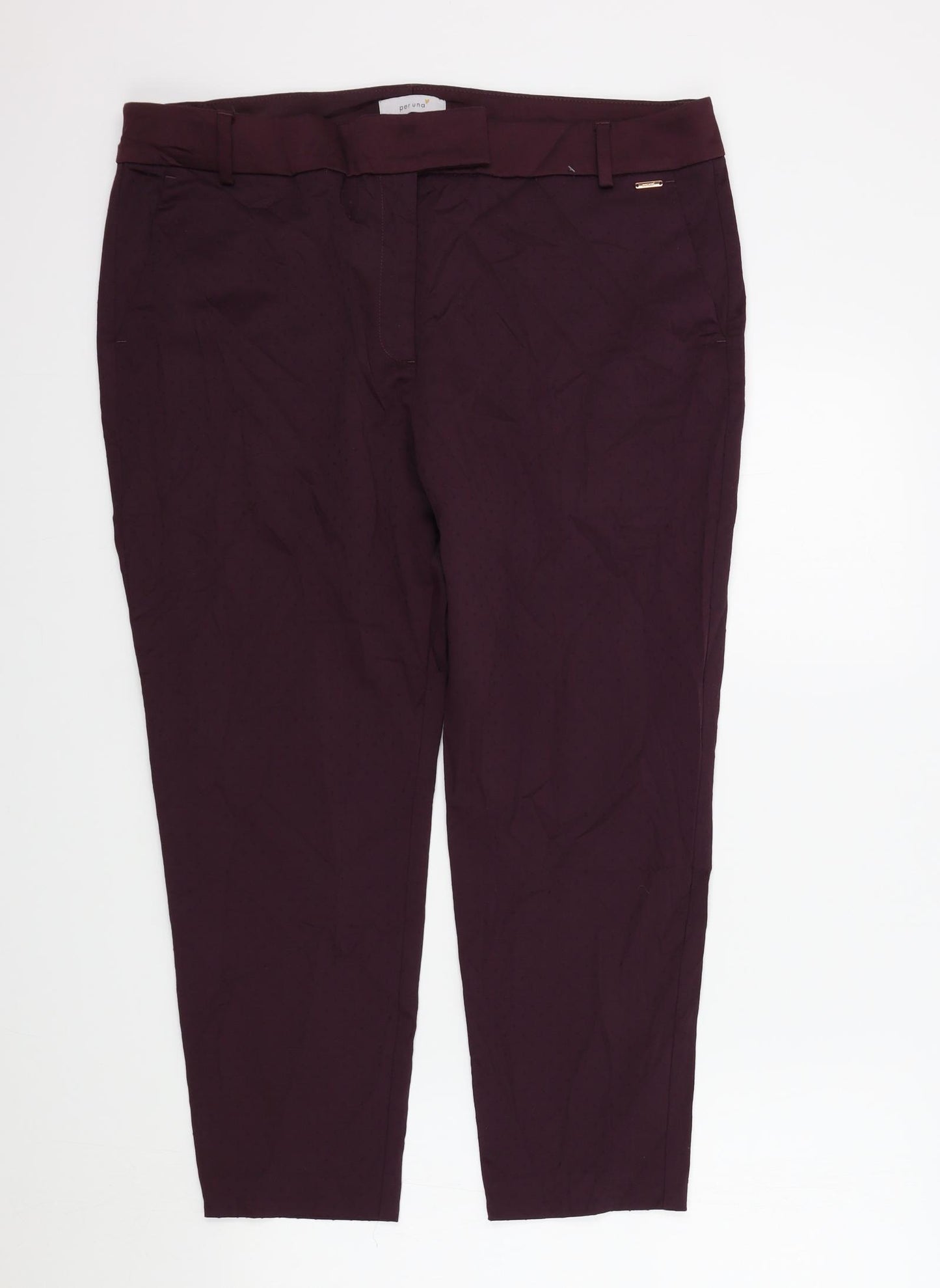 M&S Womens Purple   Trousers  Size 18 L23 in