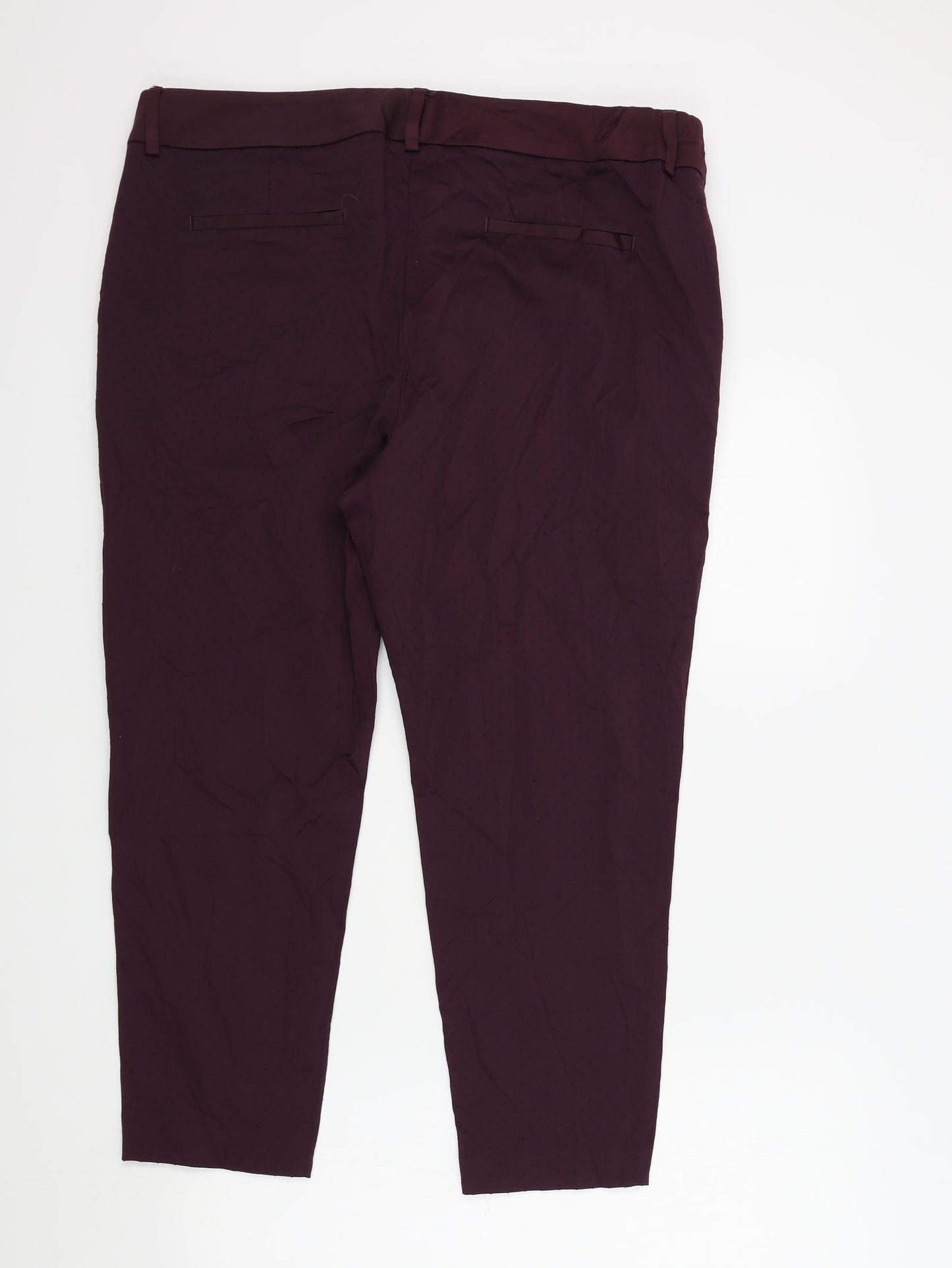 M&S Womens Purple   Trousers  Size 18 L23 in