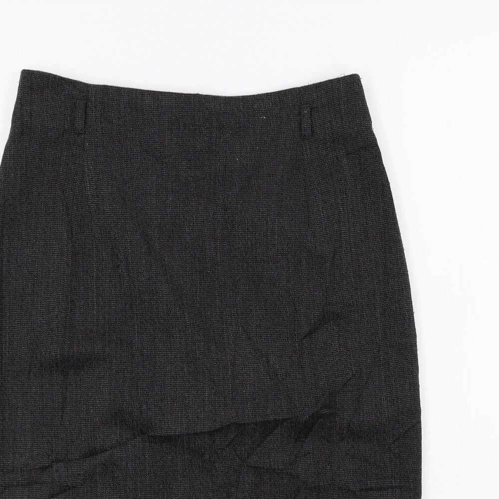 M&S Womens Grey   A-Line Skirt Size 10