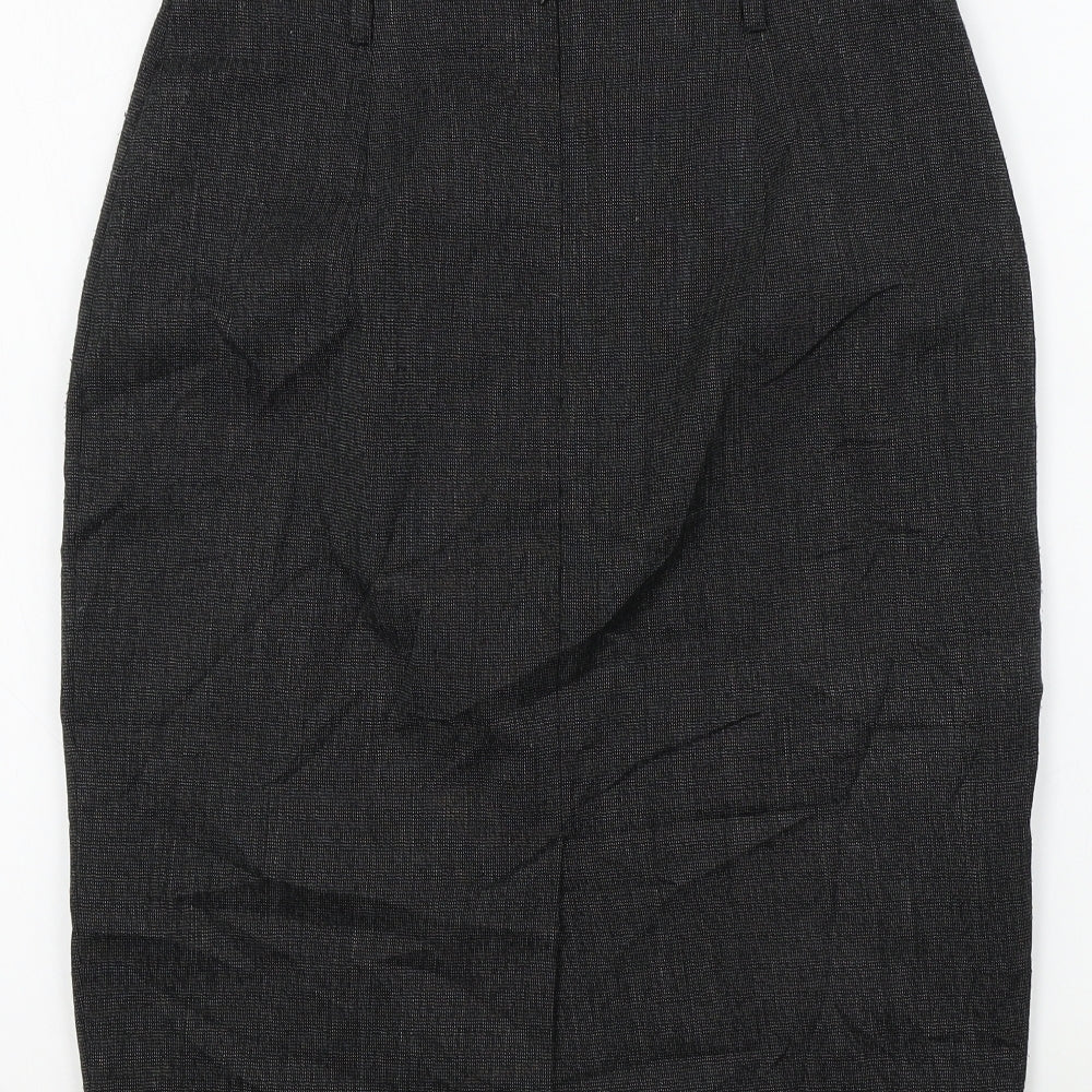 M&S Womens Grey   A-Line Skirt Size 10