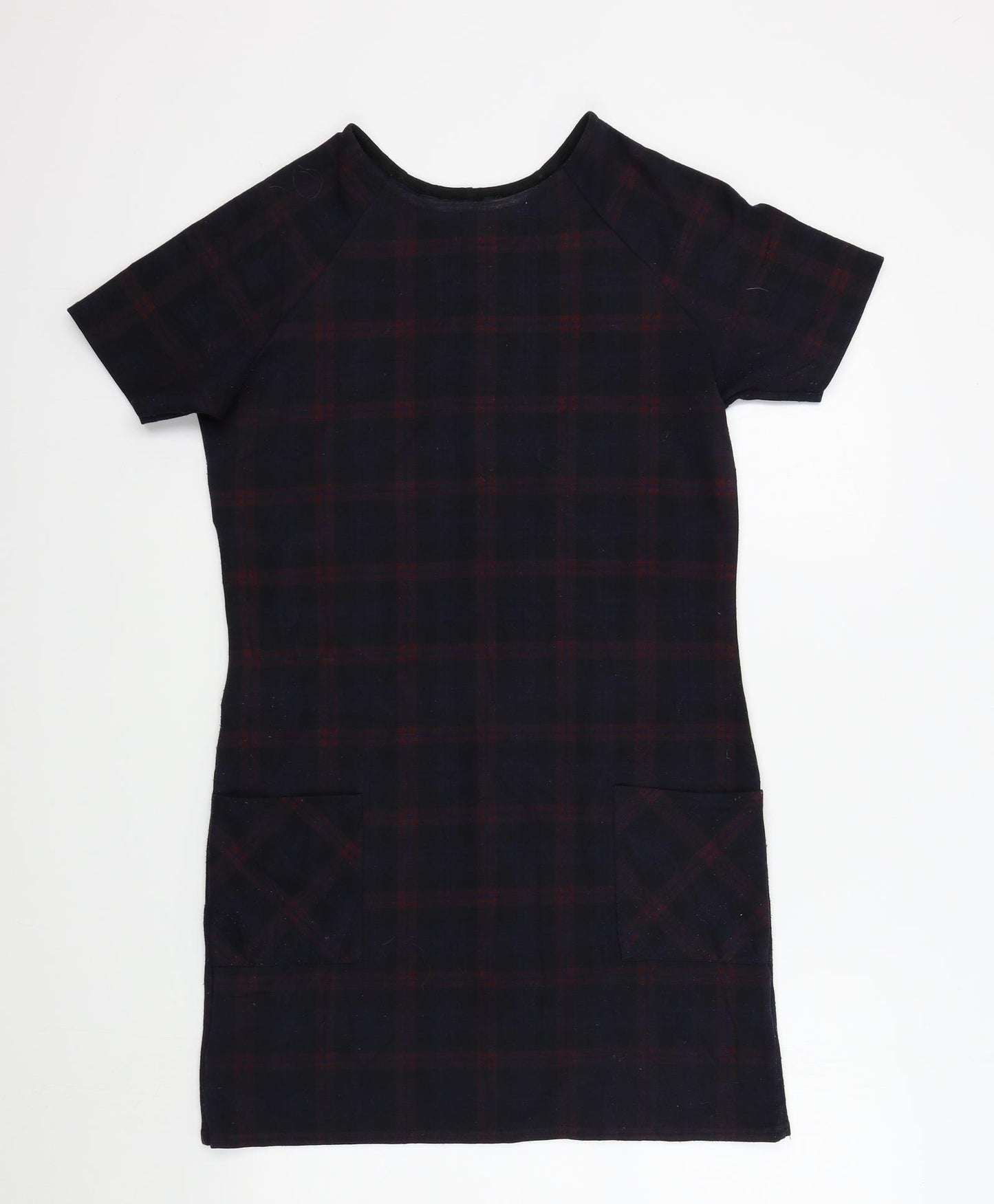 New Look Womens Blue Check  A-Line  Size 12