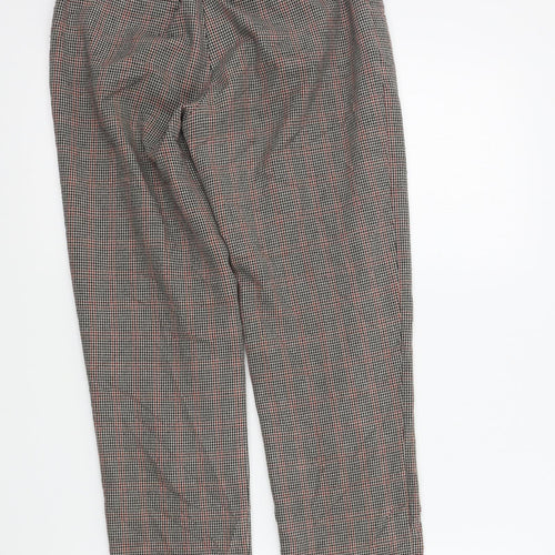 Zara Womens Brown Check  Trousers  Size XS L27 in