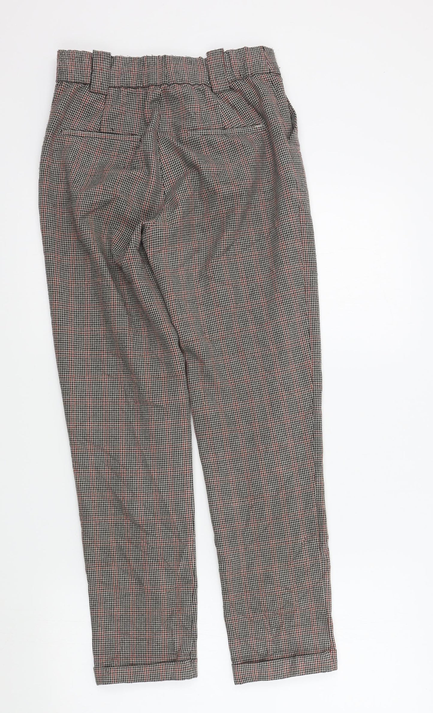 Zara Womens Brown Check  Trousers  Size XS L27 in