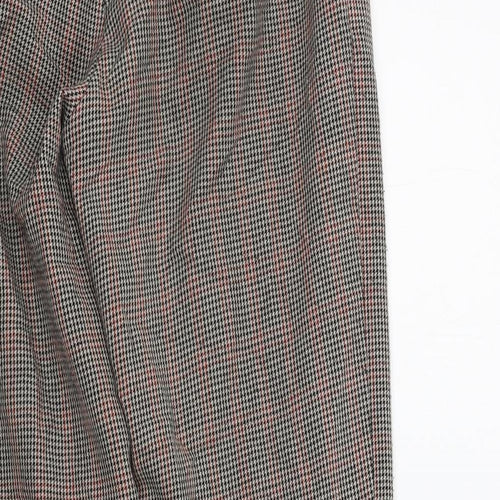 Zara Womens Brown Check  Trousers  Size XS L27 in