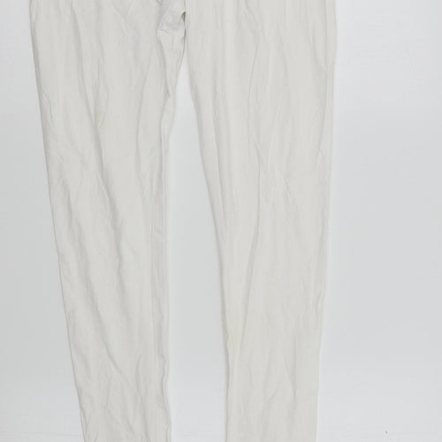 max Womens White Solid  Top Pyjama Pants Size S