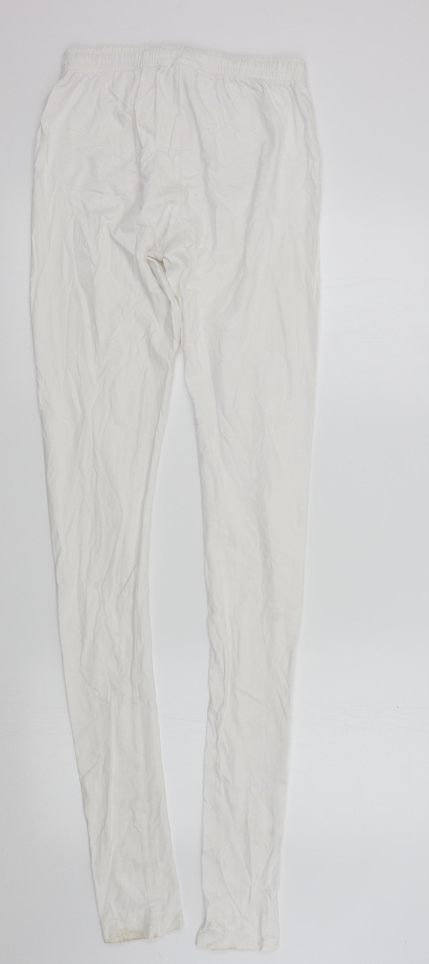 max Womens White Solid  Top Pyjama Pants Size S
