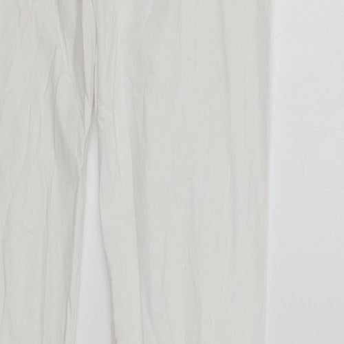max Womens White Solid  Top Pyjama Pants Size S