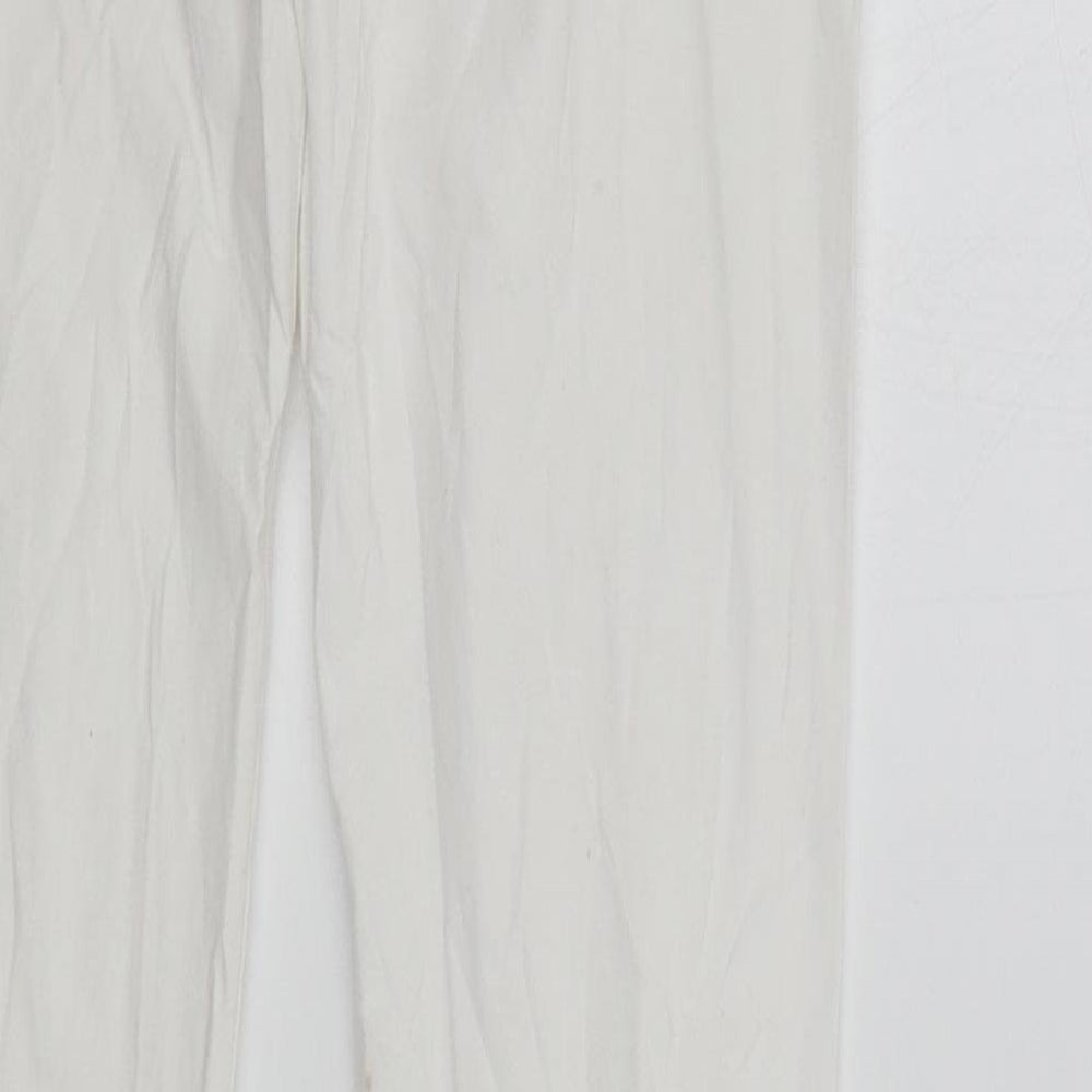 max Womens White Solid  Top Pyjama Pants Size S