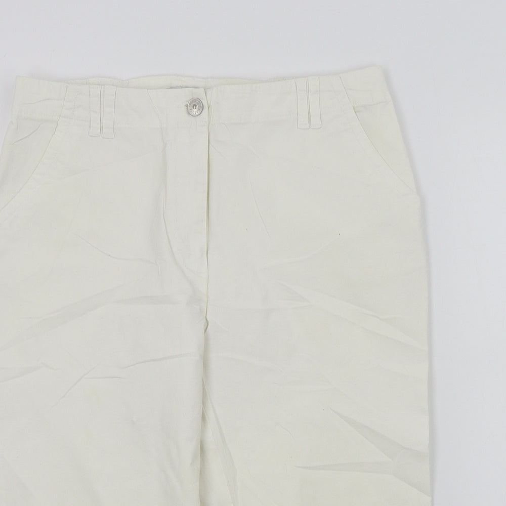 Emreco Womens White   Cropped Trousers  L20 in