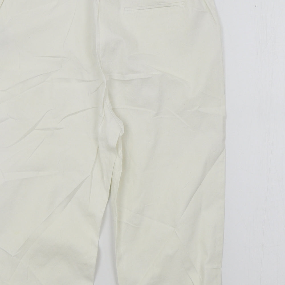 Emreco Womens White   Cropped Trousers  L20 in