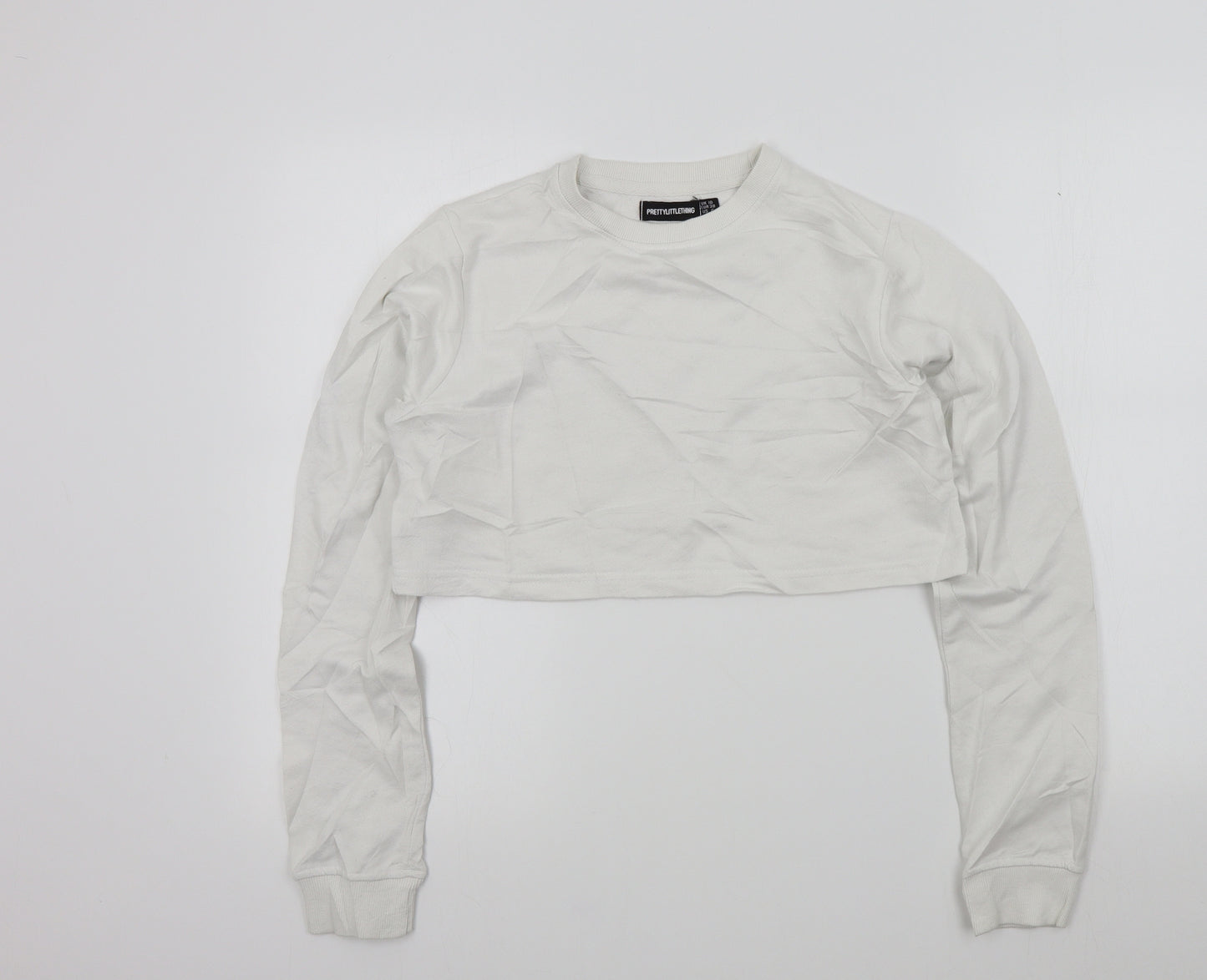 PRETTYLITTLETHING Womens White   Pullover Jumper Size 10