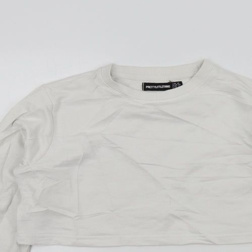 PRETTYLITTLETHING Womens White   Pullover Jumper Size 10