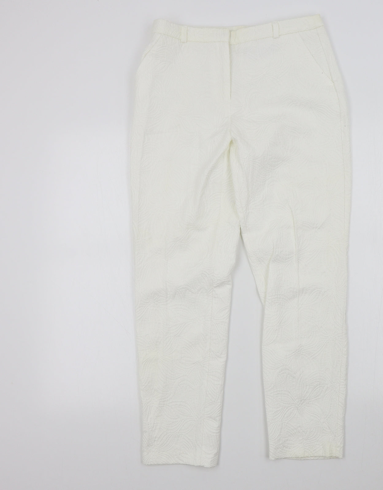 F&F Womens White   Trousers  Size 8 L26 in