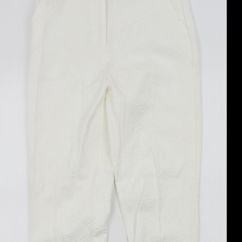 F&F Womens White   Trousers  Size 8 L26 in