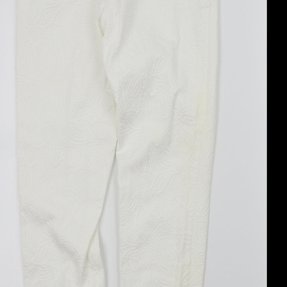 F&F Womens White   Trousers  Size 8 L26 in