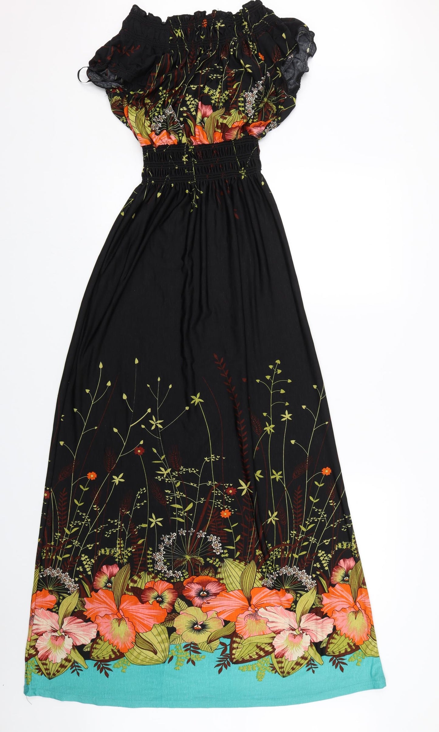Apricot Womens Black Floral  T-Shirt Dress  Size XS