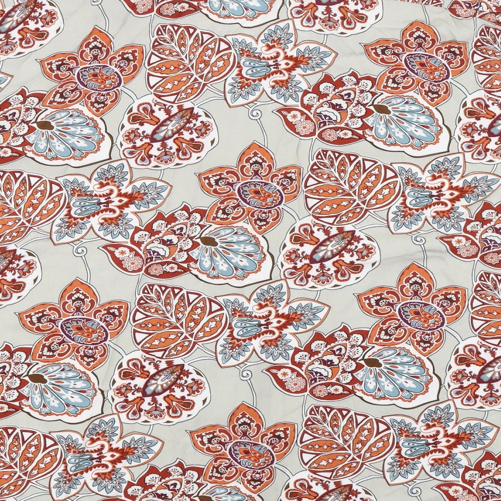 M&S Mens Beige Floral   Button-Up Size 3XL