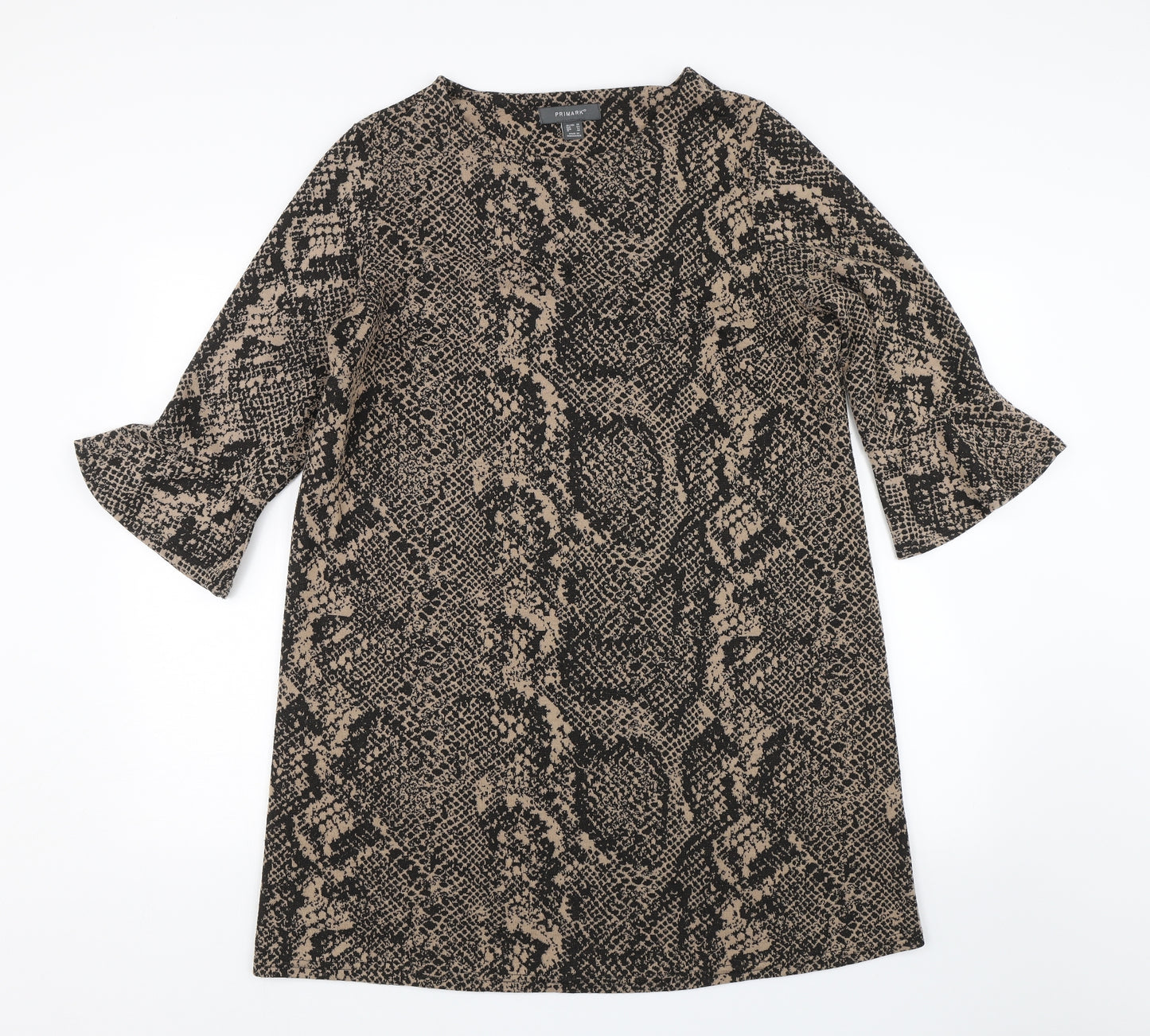 Primark Womens Brown Animal Print  Jumper Dress  Size 16