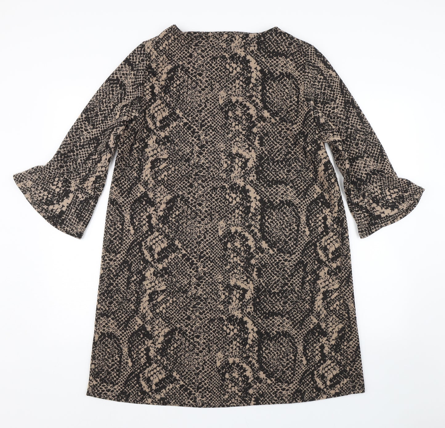 Primark Womens Brown Animal Print  Jumper Dress  Size 16