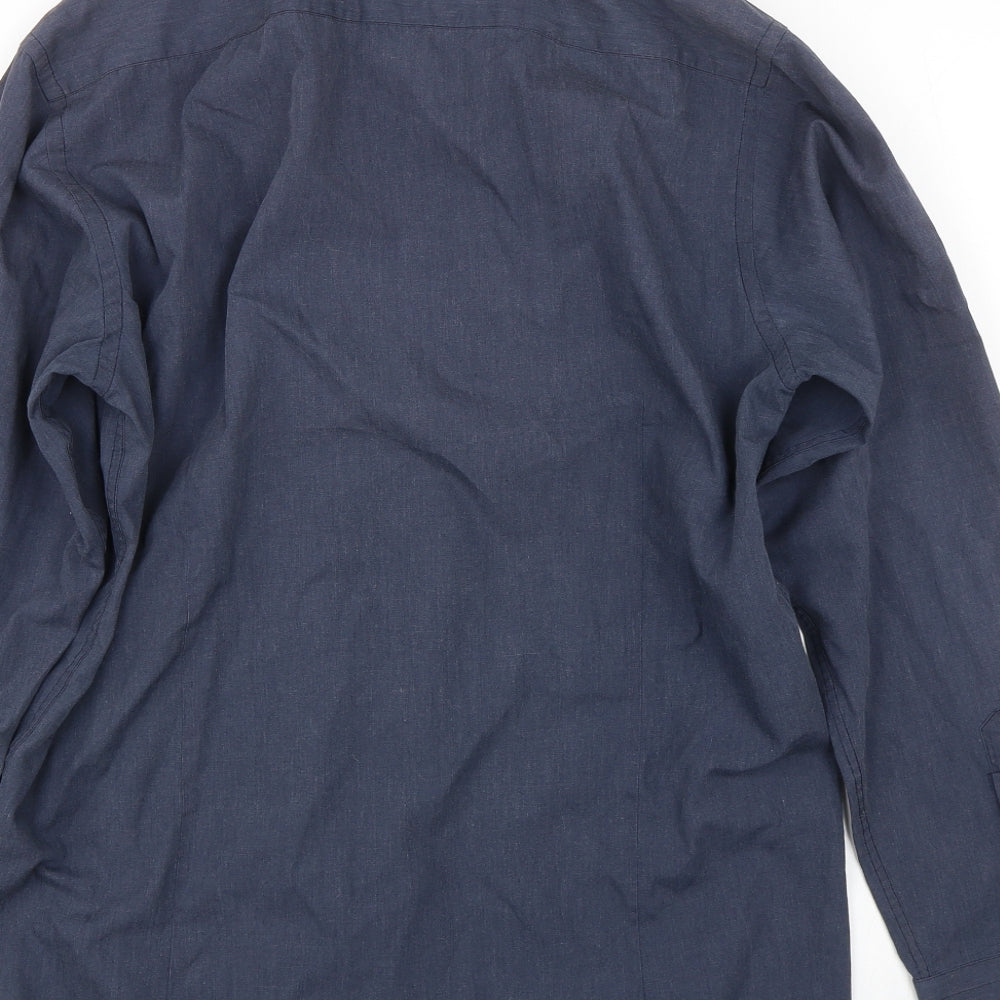 Thomas Jeans Mens Grey    Dress Shirt Size L
