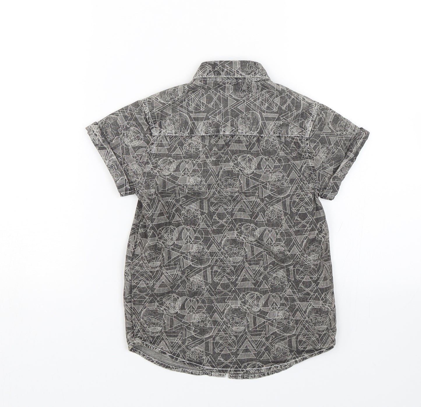 George Boys Brown Geometric  Basic Button-Up Size 4-5 Years