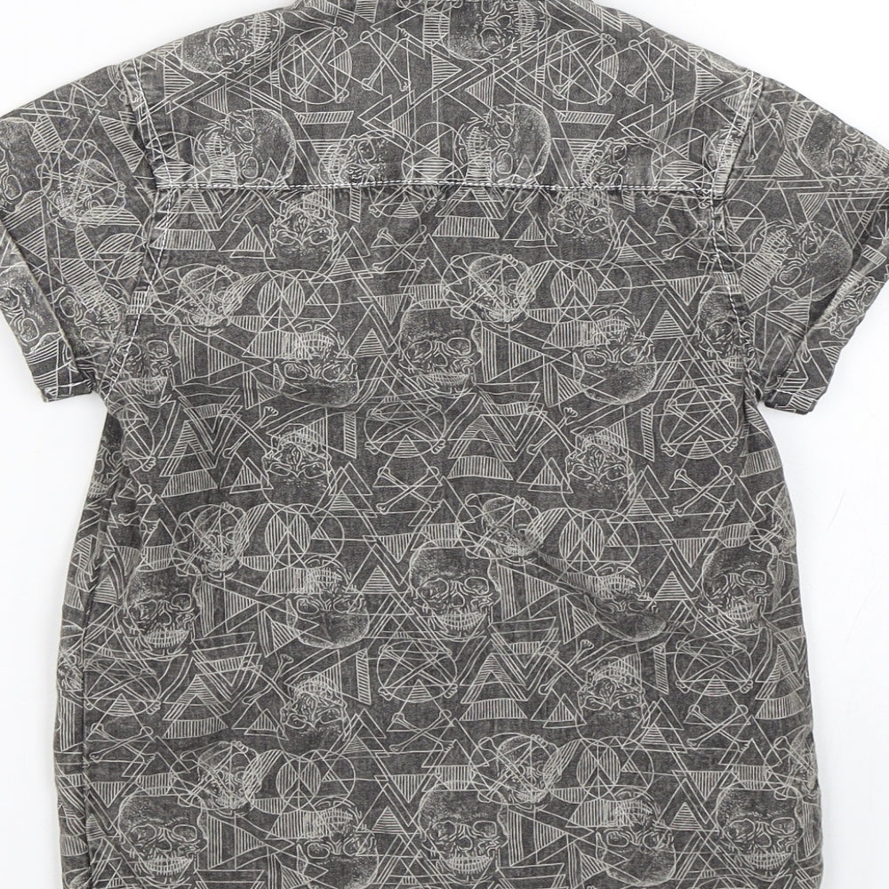George Boys Brown Geometric  Basic Button-Up Size 4-5 Years