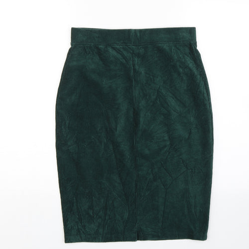 TU Womens Green Striped Corduroy Straight & Pencil Skirt Size 10